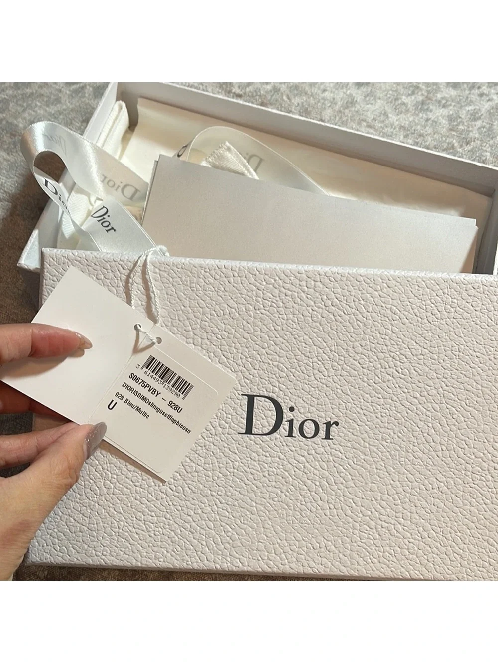 Unique Dior Crossbody Wallet w coin pouch and gold chain